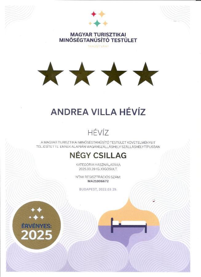 Andrea Villa Heviz II Balaton Eksteriør bilde